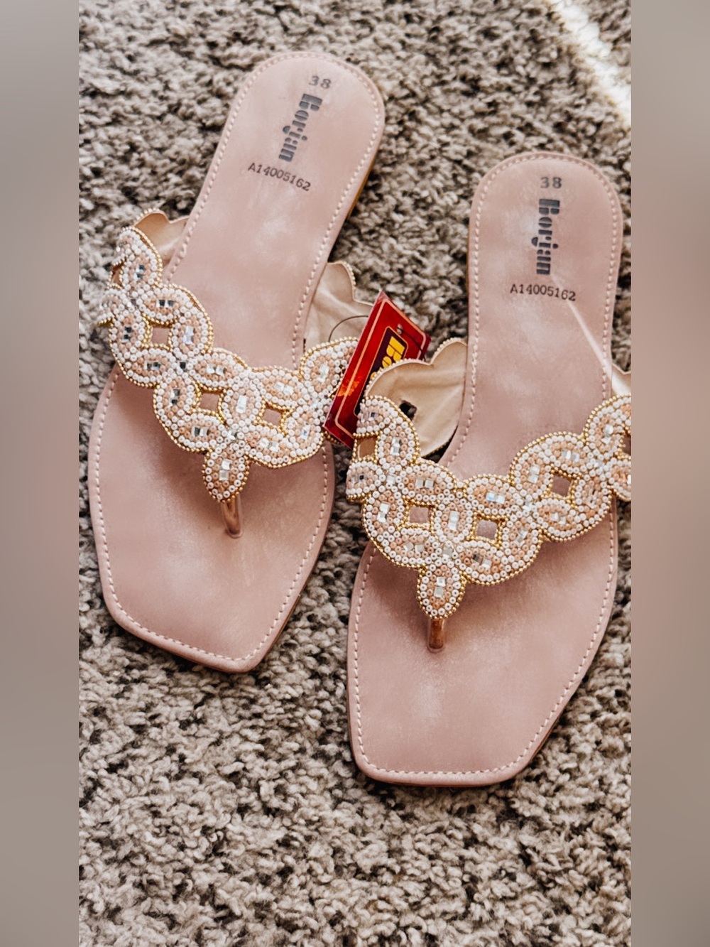 Bejeweled Pink Women’s Slide Sandals